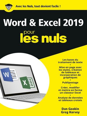 cover image of Word et Excel 2019 pour les Nuls